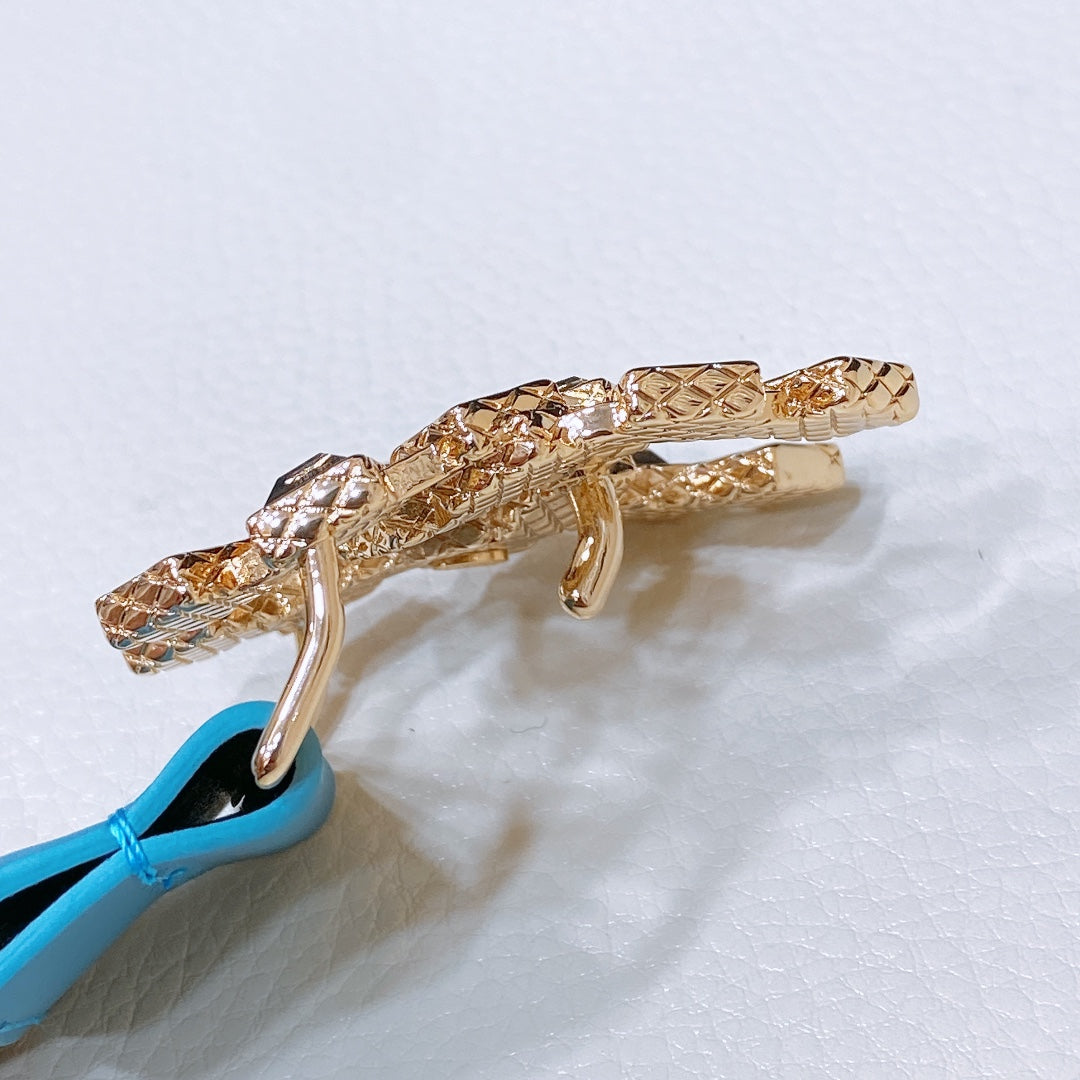 CHANEL BELT 3CM IN DODGER BLUE AND BLACK LAMBSKIN WITH CRYSTAL GOLD HARDWARE