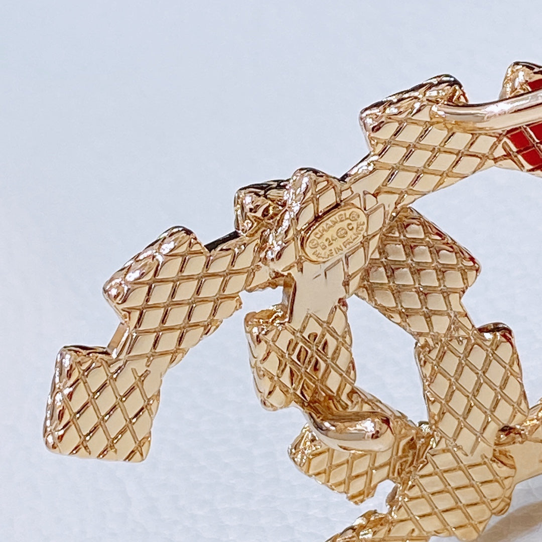 CHANEL BELT 3CM IN STAR COMMAND BLUE AND BLACK LAMBSKIN WITH CRYSTAL GOLD HARDWARE