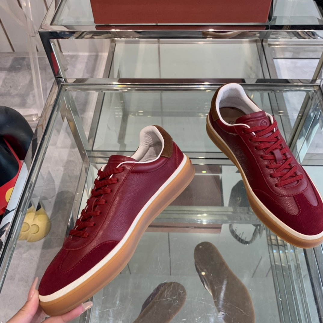 LP TENNIS WALK SNEAKERS CHERRY CALFSKIN