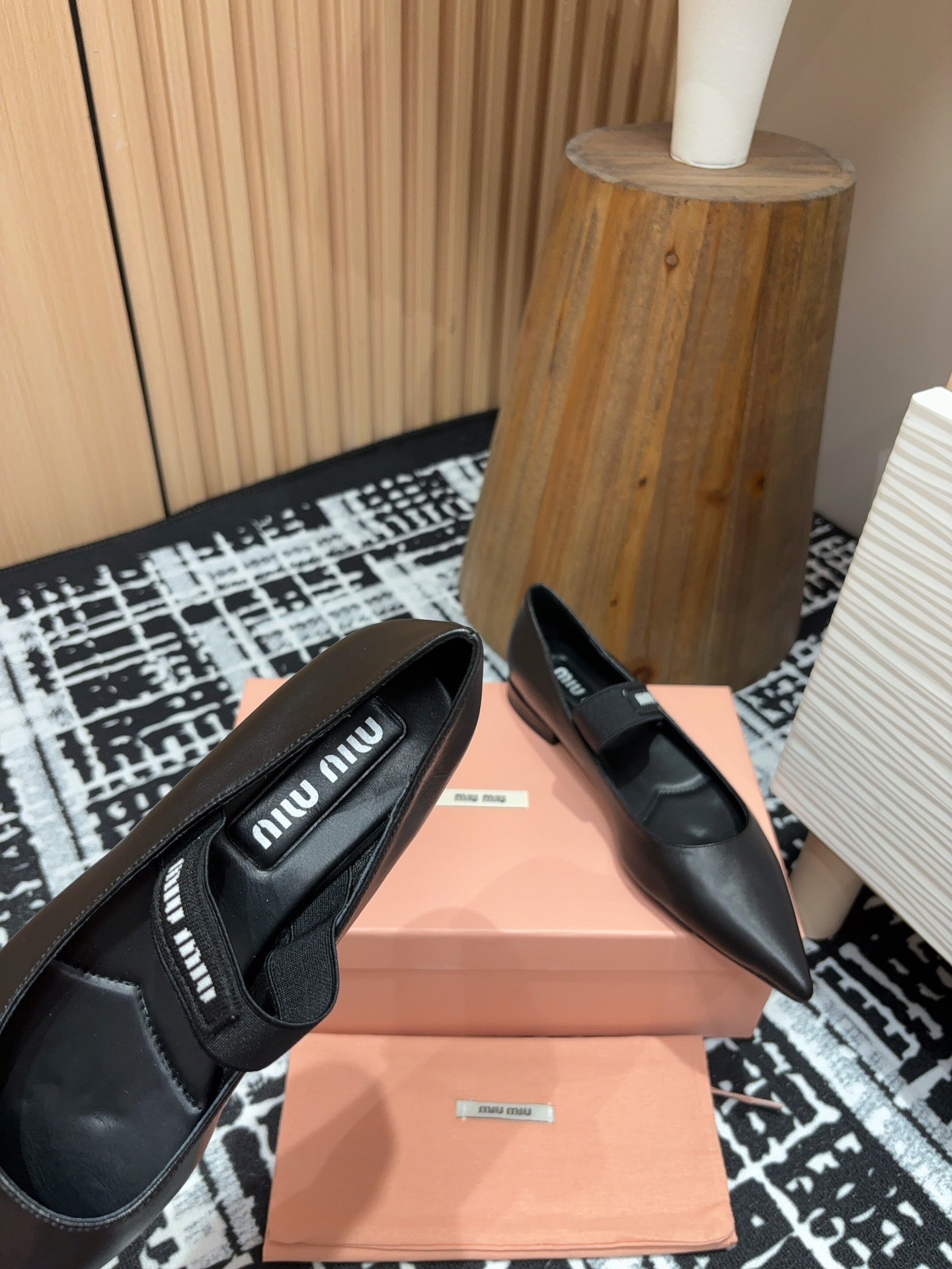 Miu Mary Jane Black Lambskin