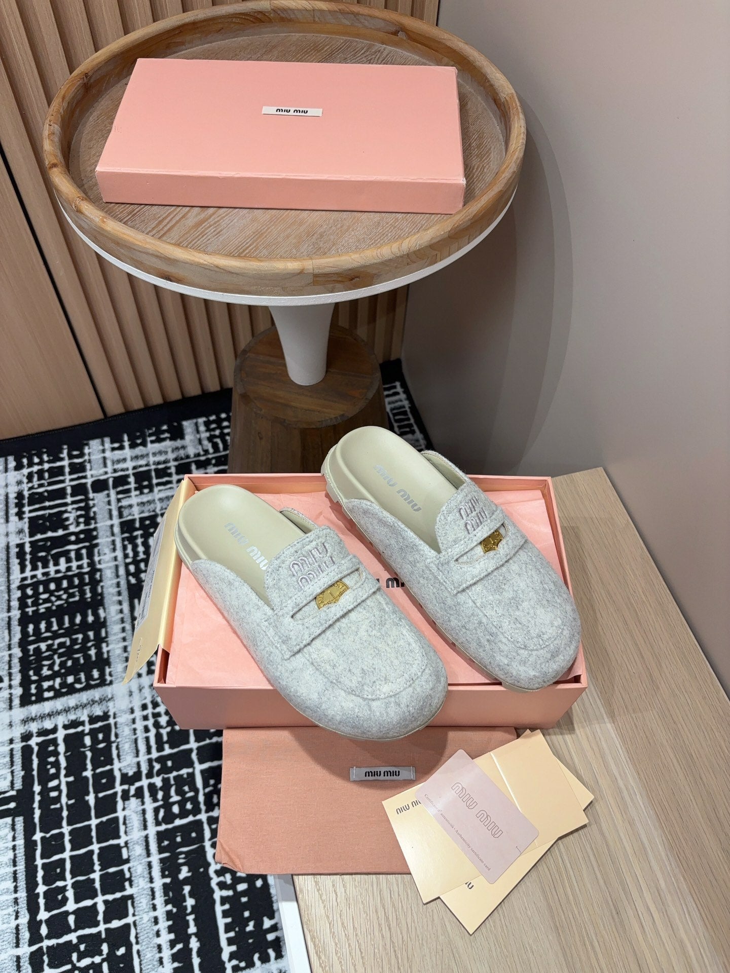 Miu Mule Grey Original Wool