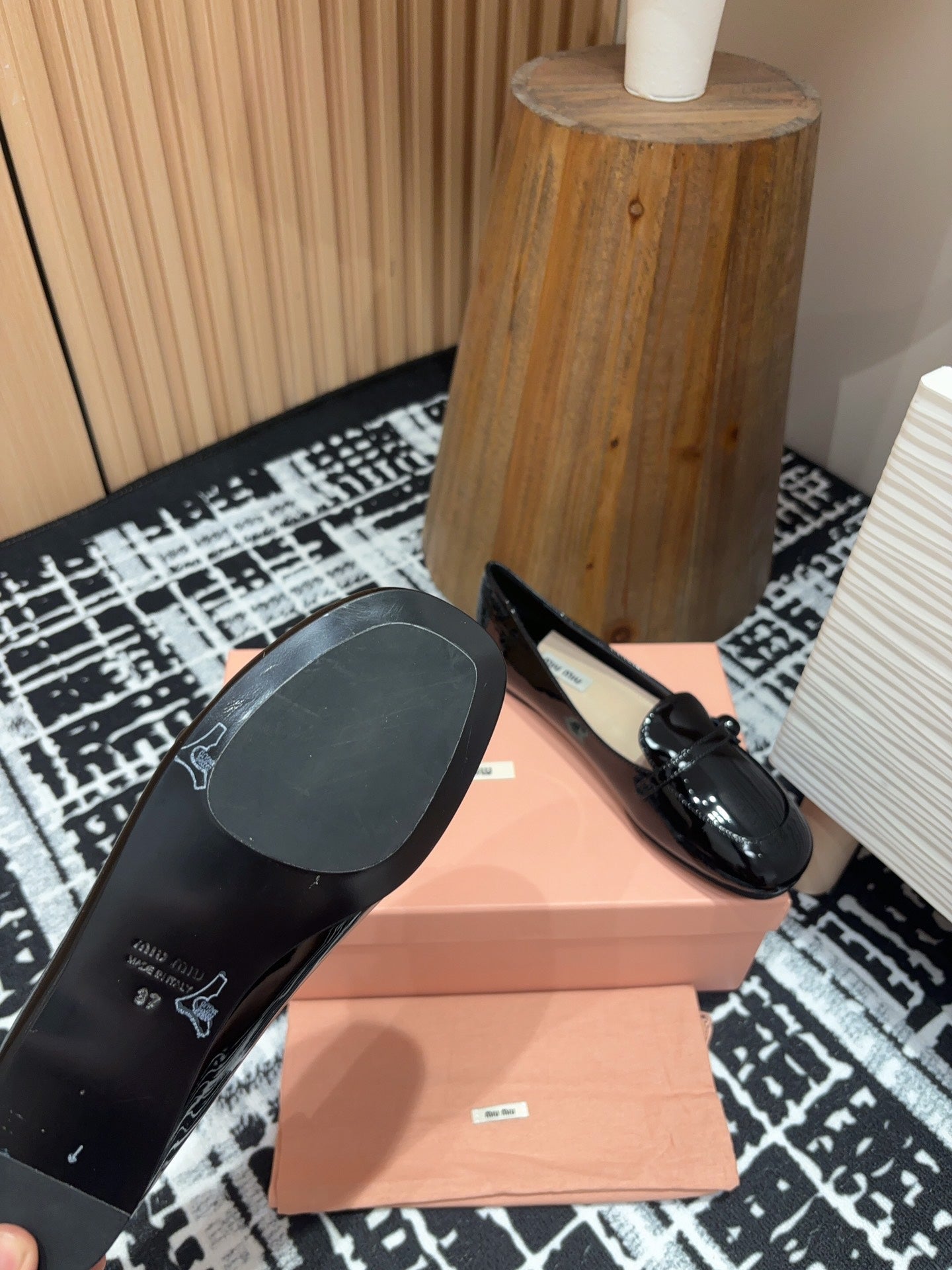 Miu Loafers Black Cowhide