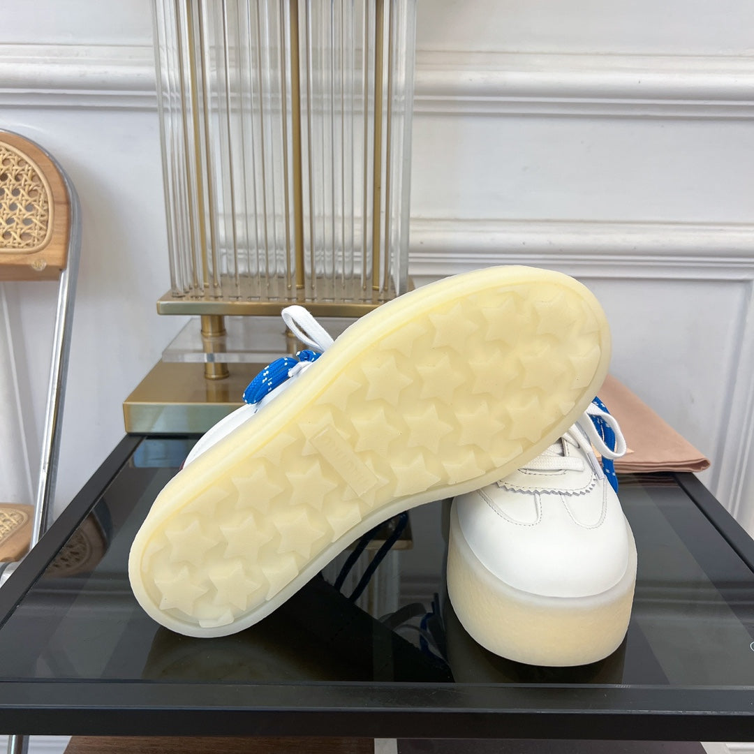 Miu Sneakers White Mix Blue Straps Cowhide