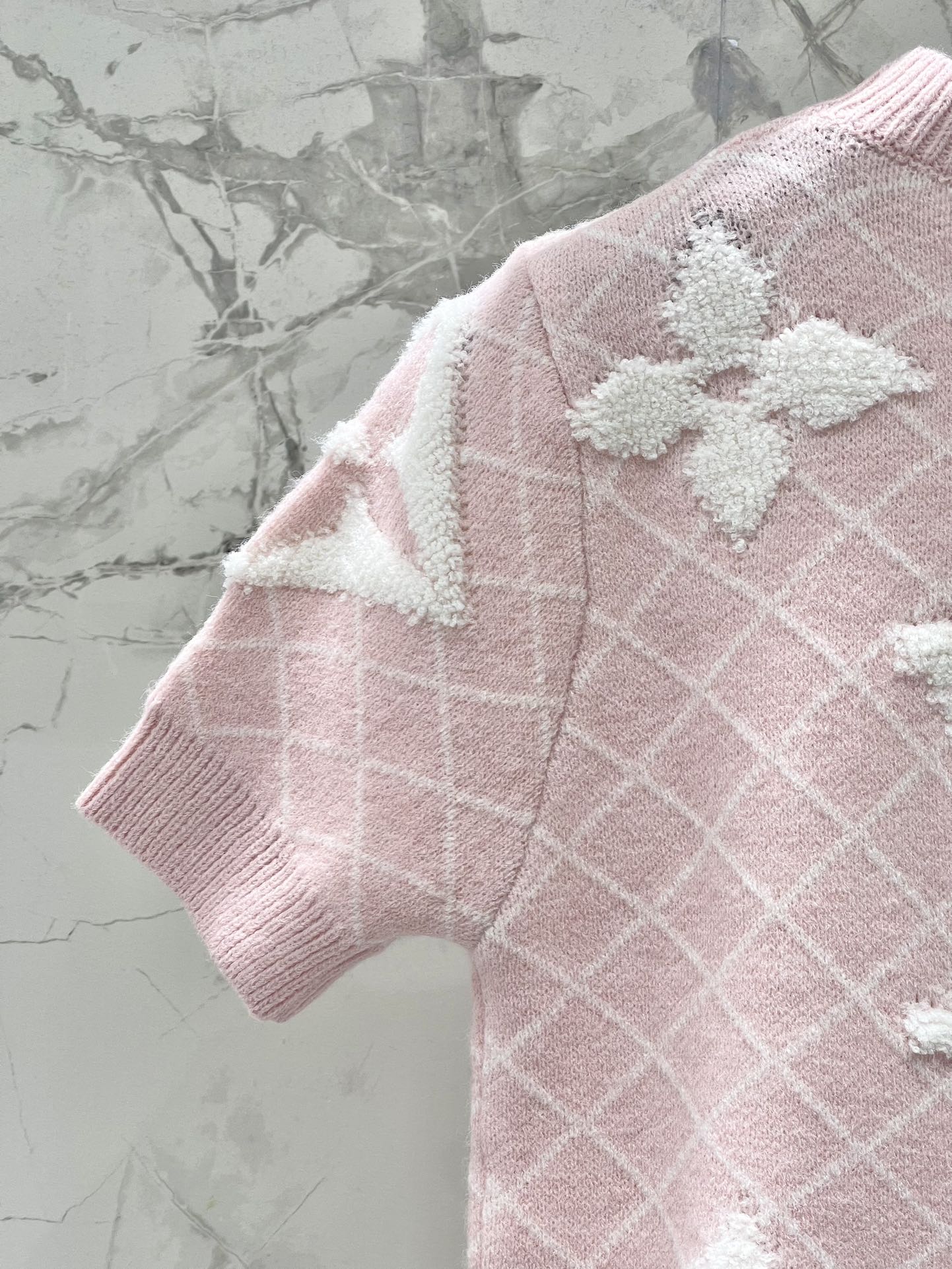 LV Flower T Shirt Pink  Polyamide Wool