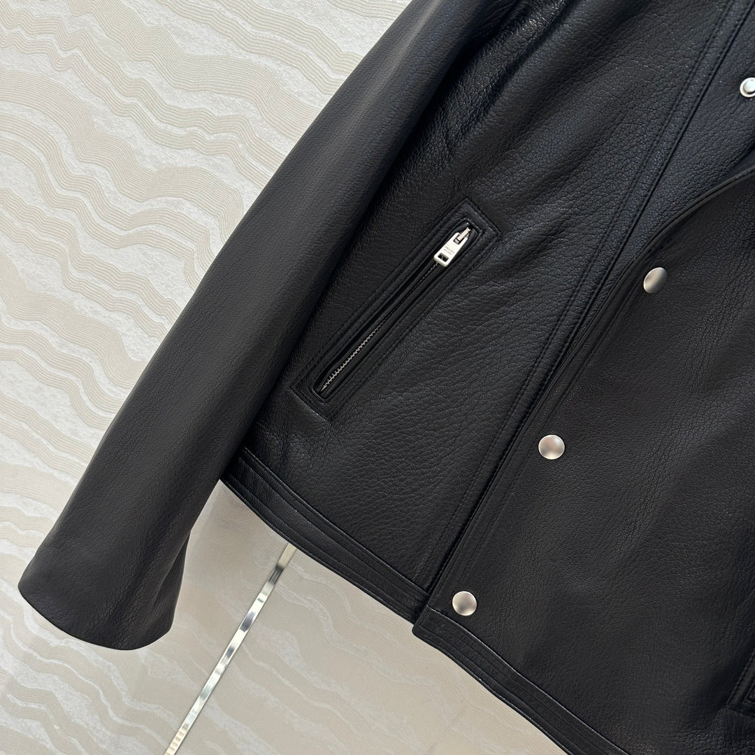 Prada Jacket Black Lamnskin