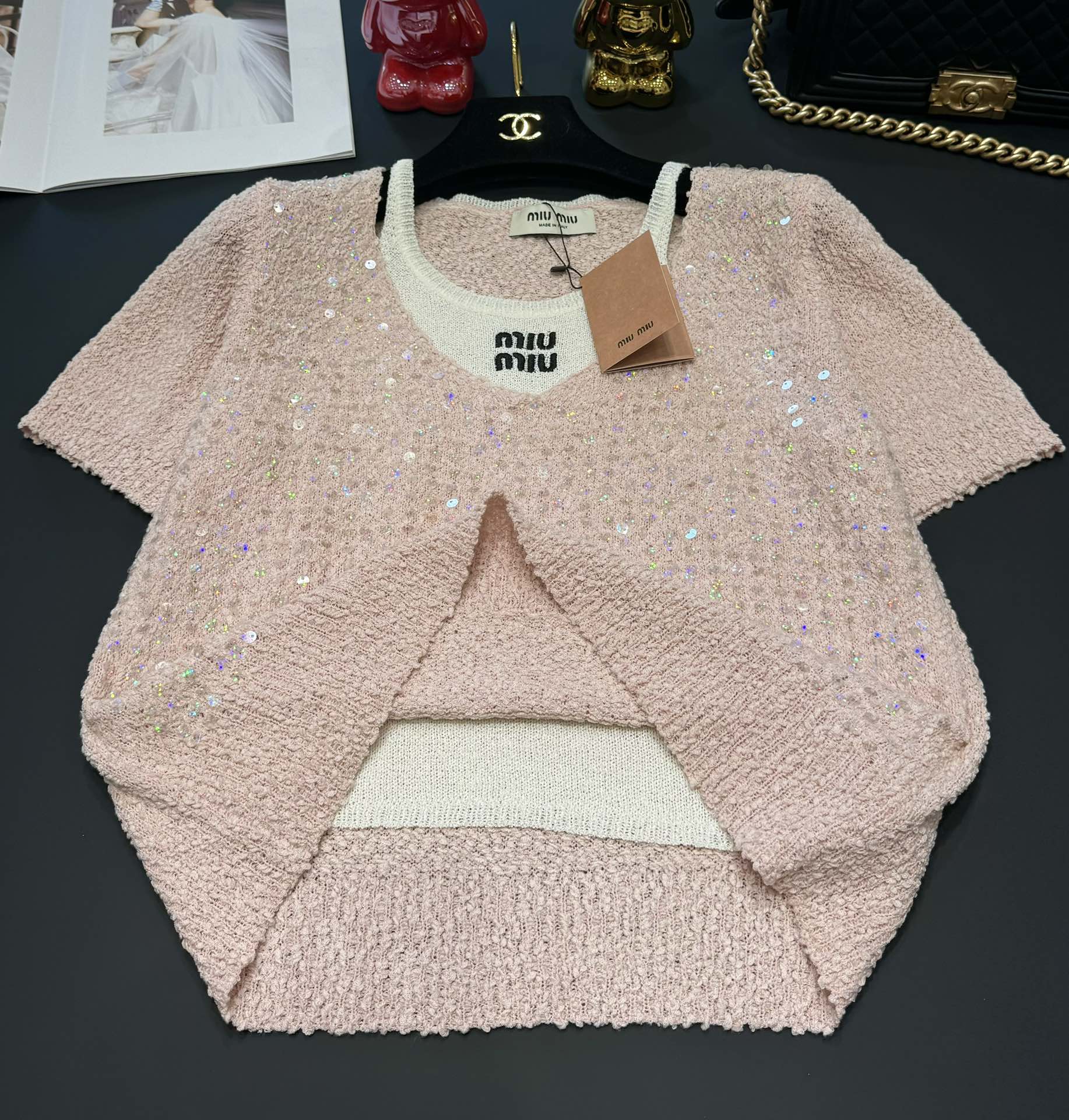 Miu 25 V- Neck Shirt Wool 232747