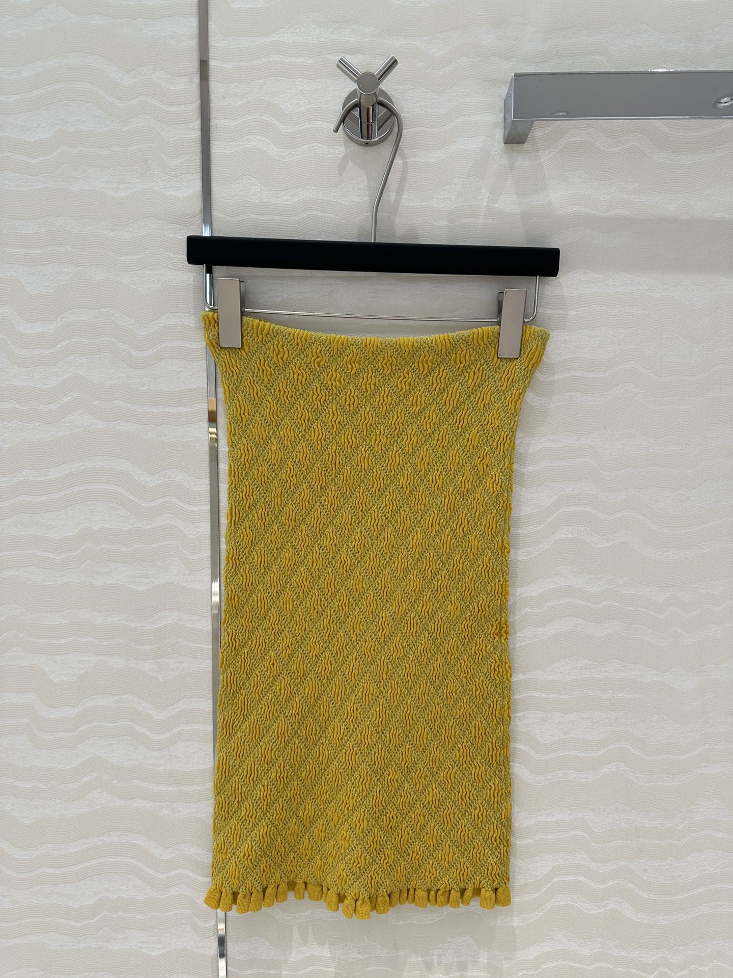 Prada Long Skirt Yellow Cotton Poliamide
