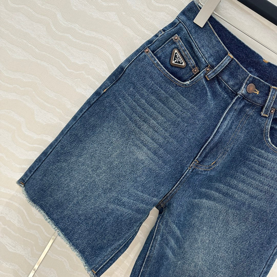 Prada Denim Short Blue cotton