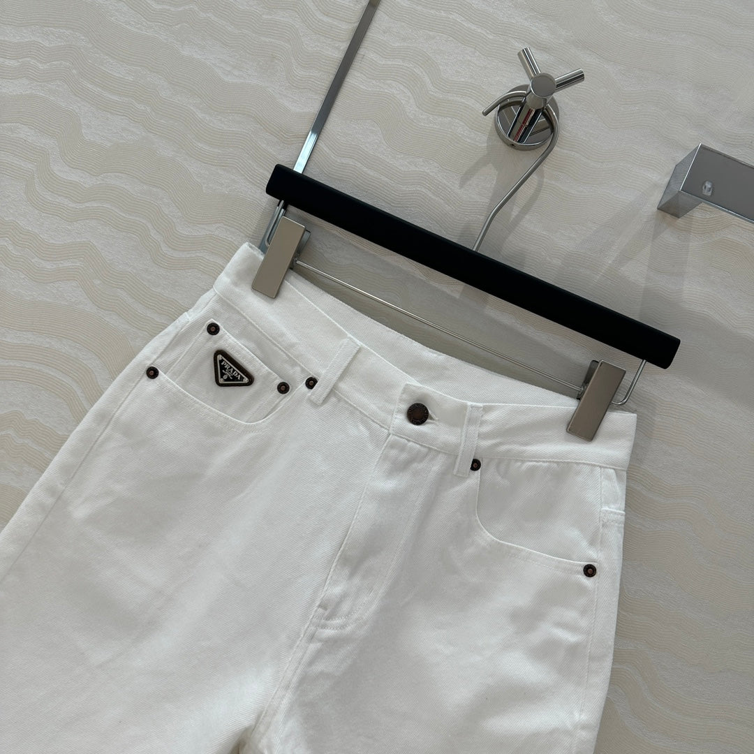 Prada Denim Short White cotton