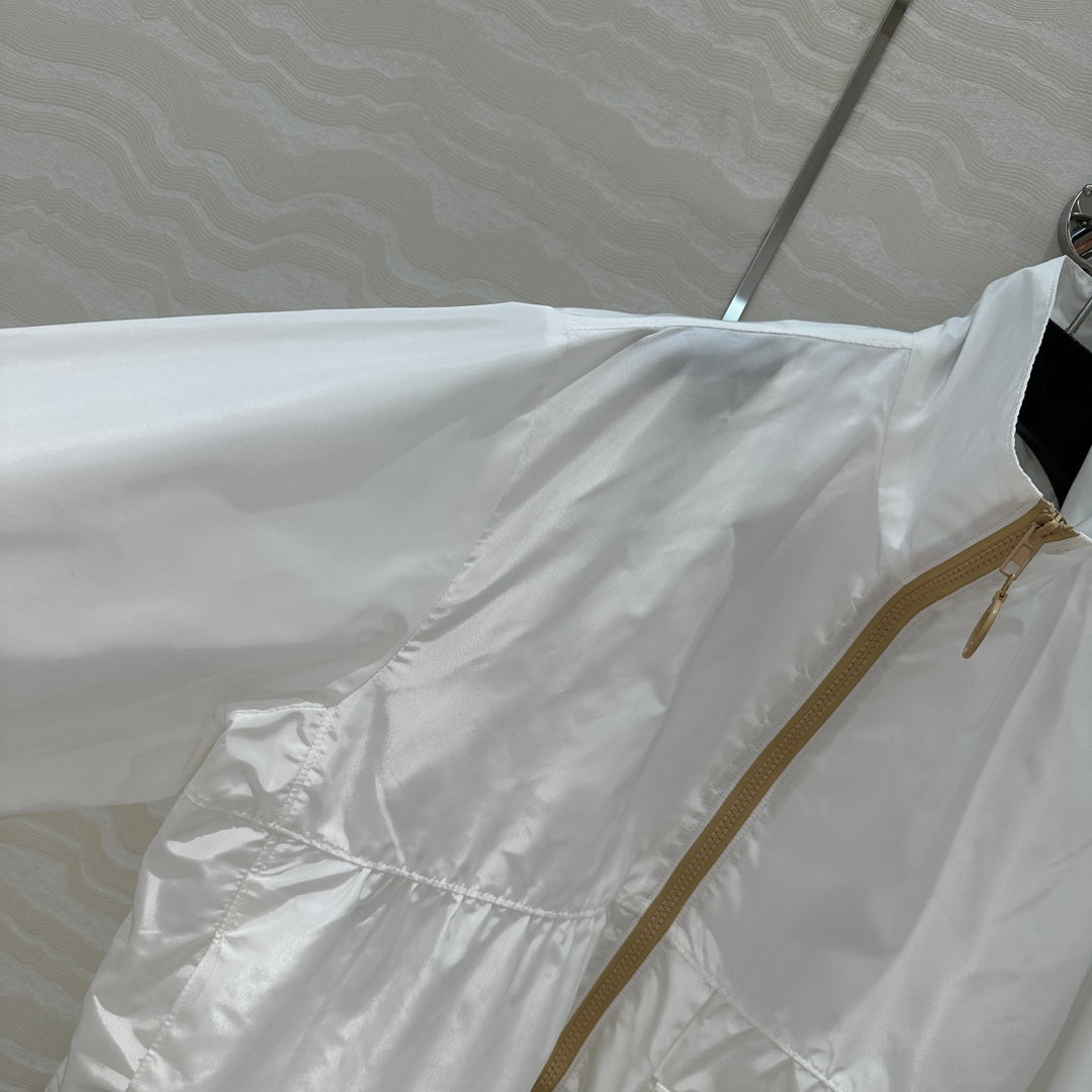 Prada Zipper Jacket White Polyester