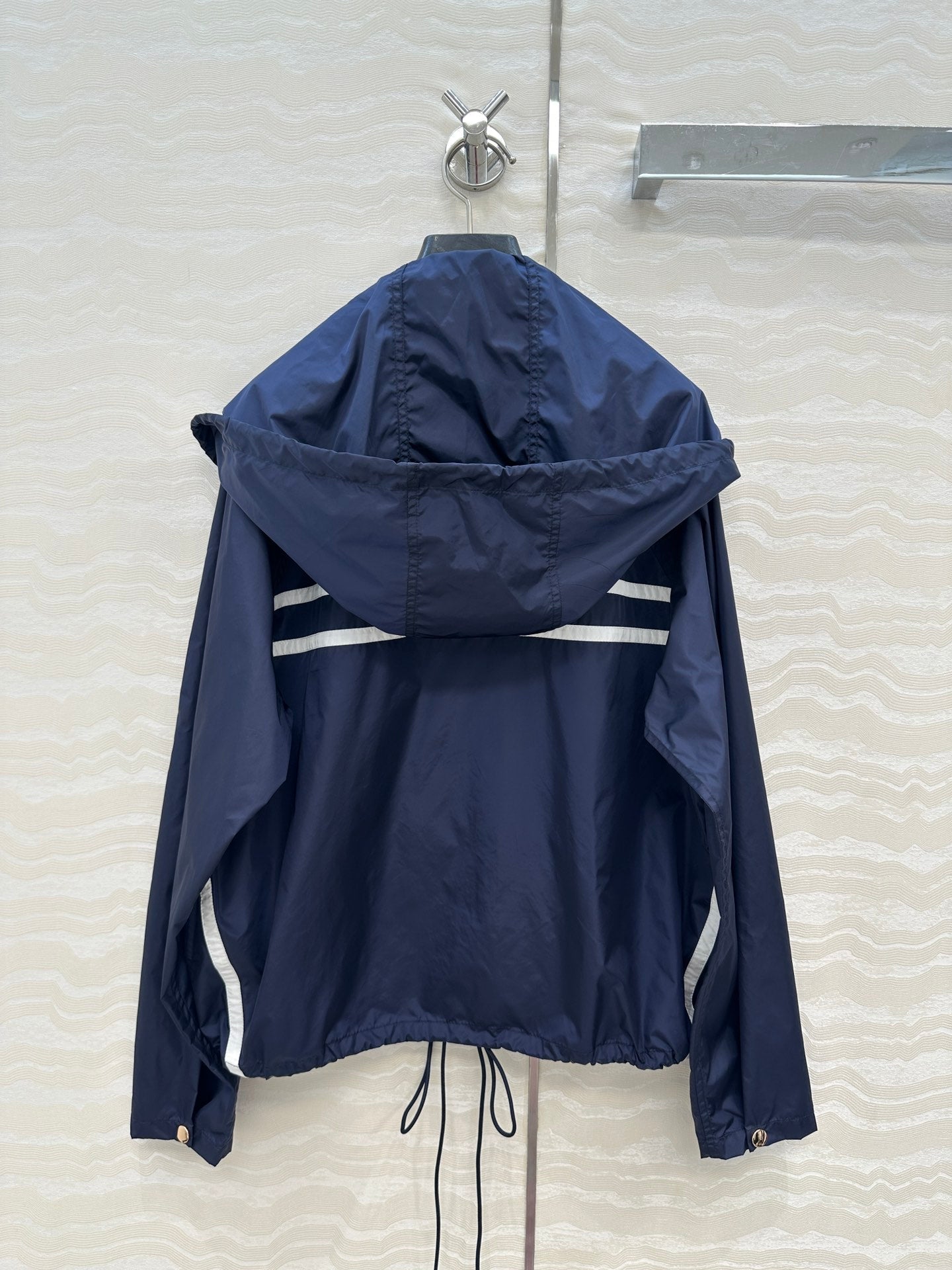 Prada Zipper Jacket Navy Blue Poliamida