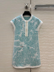 CD Dress Light Blue Viscose Polyester