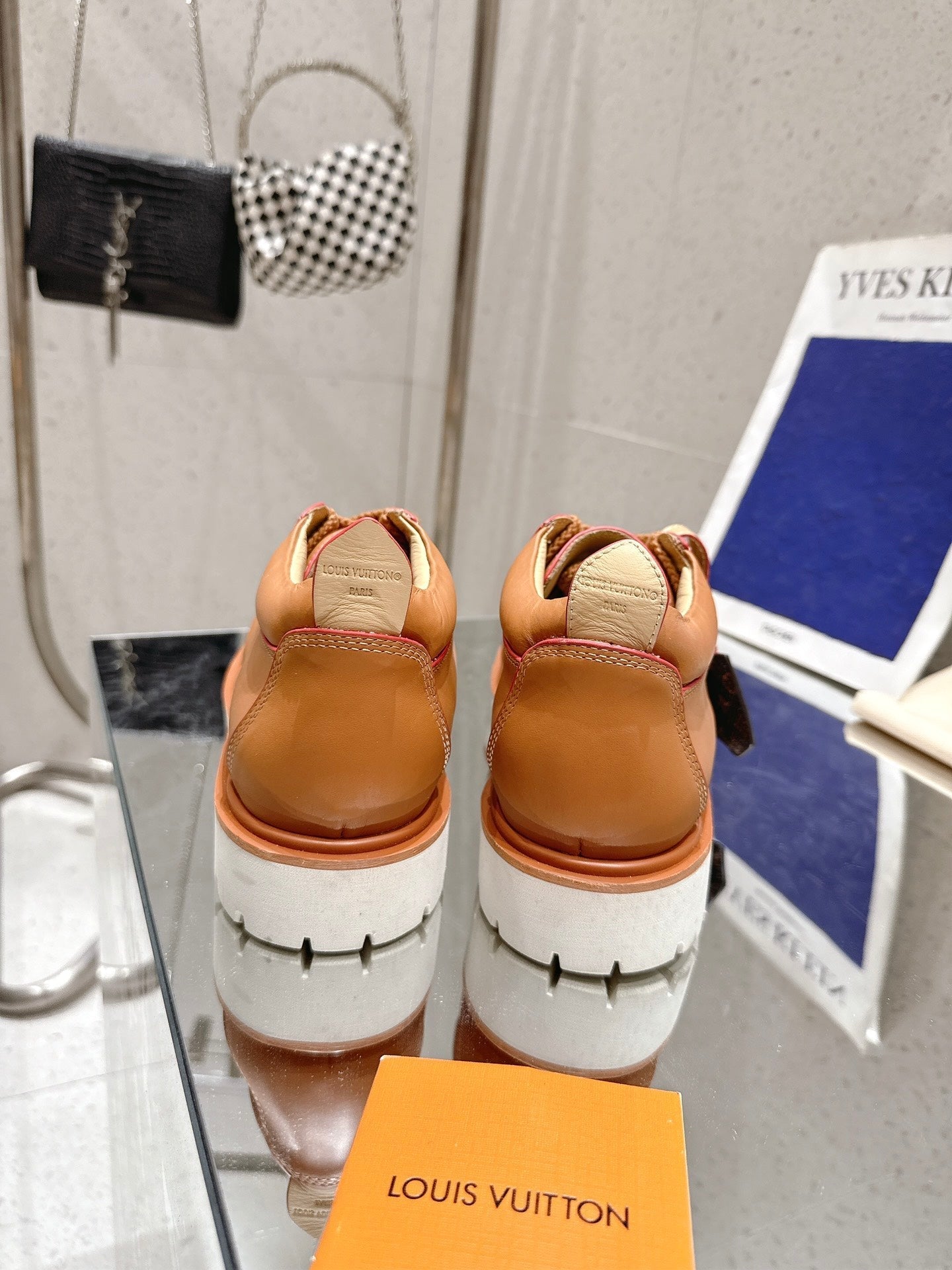 LV Pharrell and Nigo Hiking Shoes Brown Sheepskin 383744