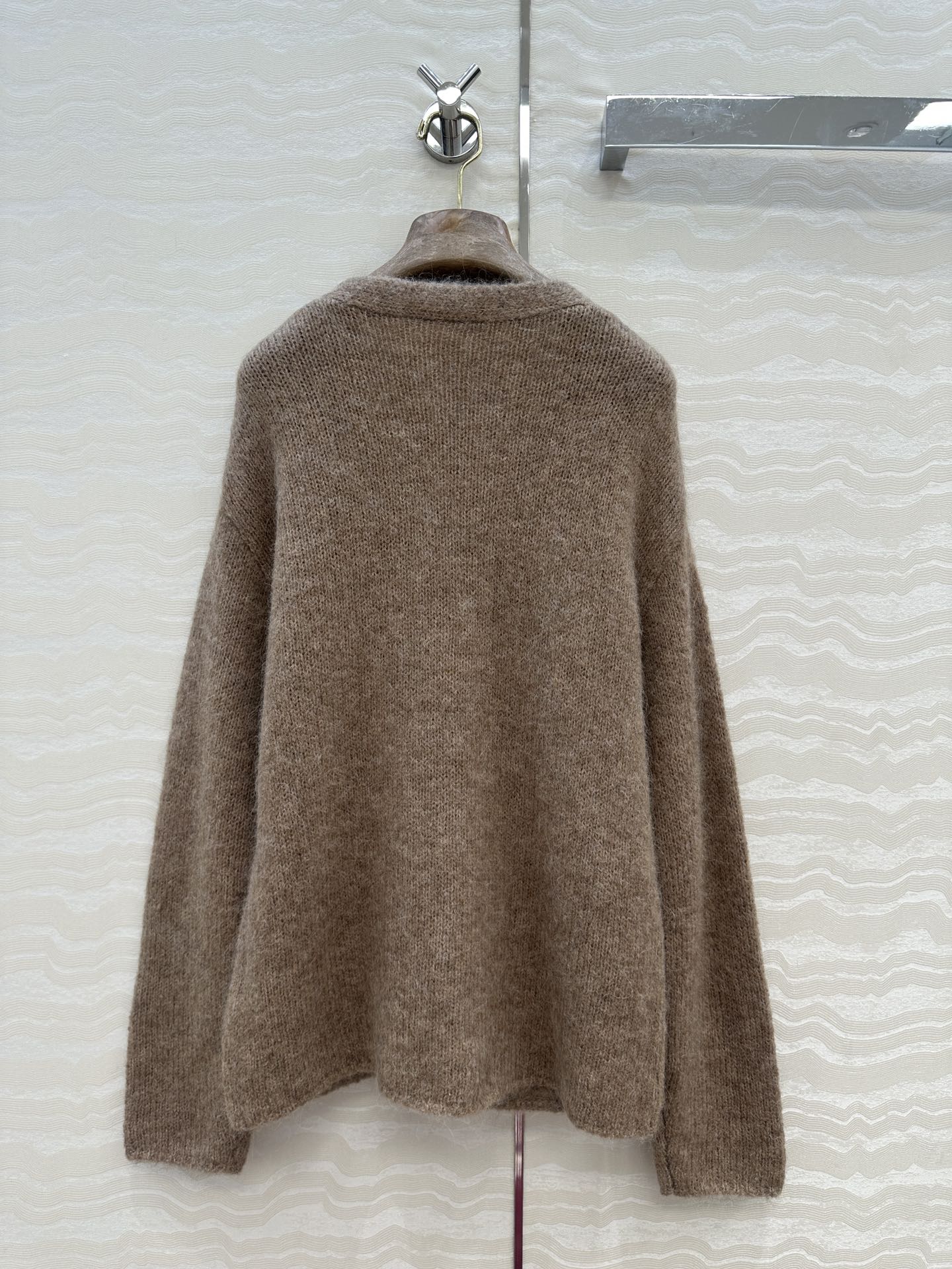 LP 25 V-neck Cardigan Brown Alpaca Wool 291829
