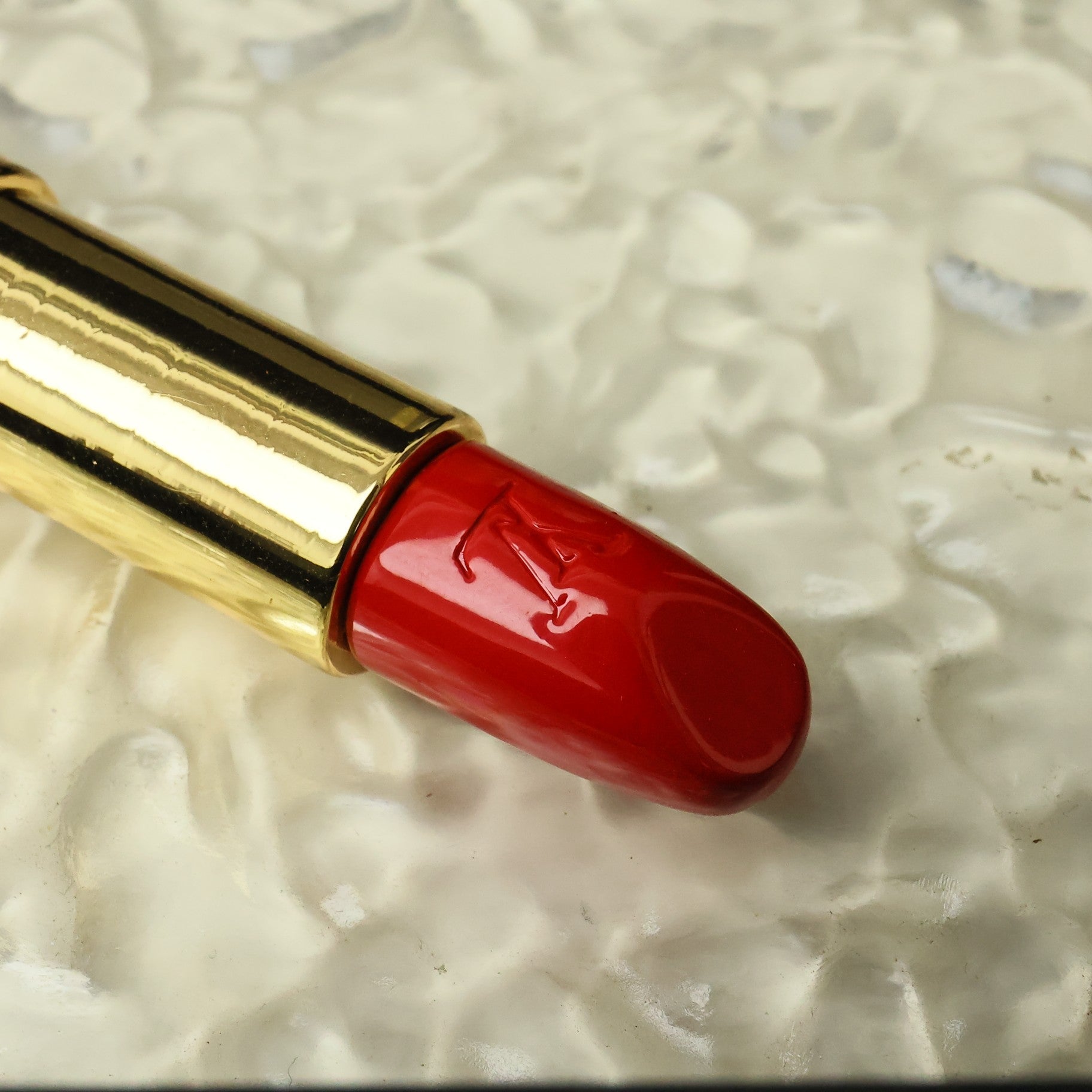 LV Gold Lipstick Bag Charm Keychain