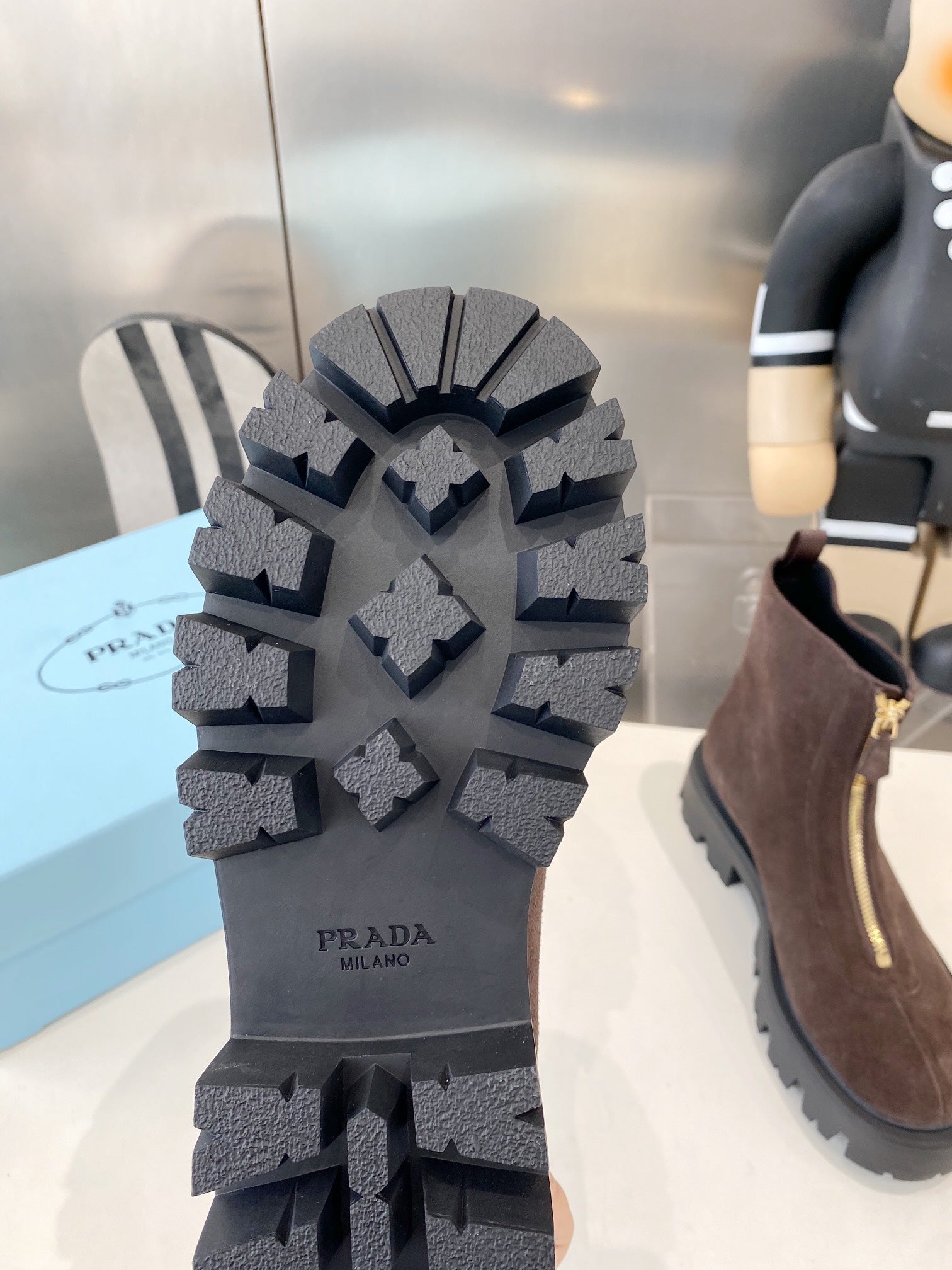 PRA classic slip-on boots dark chocolate suede 479021