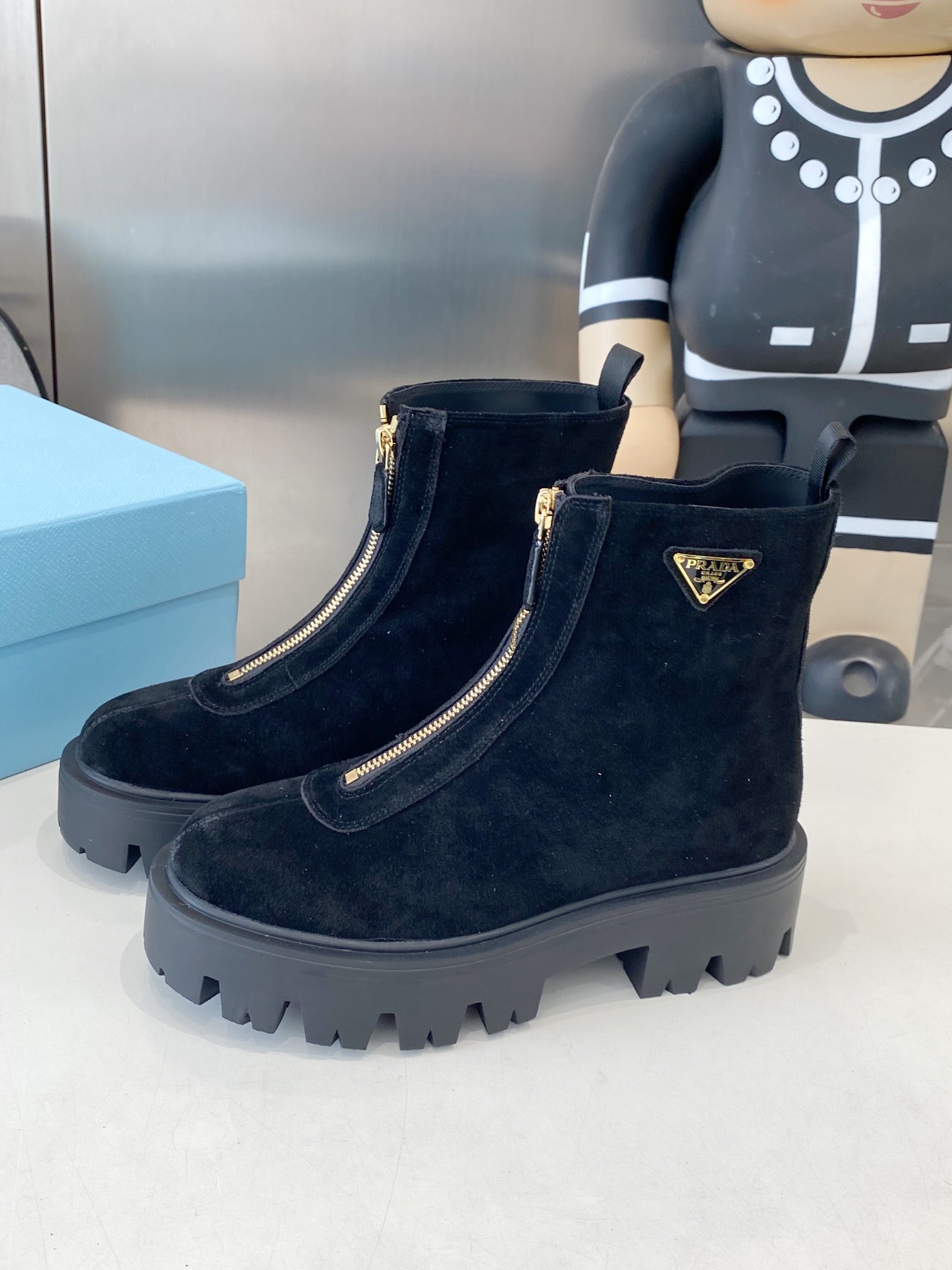 PRA classic slip-on boots black suede 479023