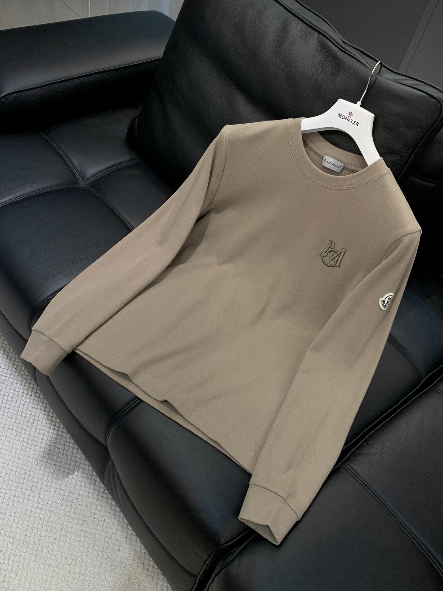 MC 2025 Long-sleeved T-shirt Beige Cotton