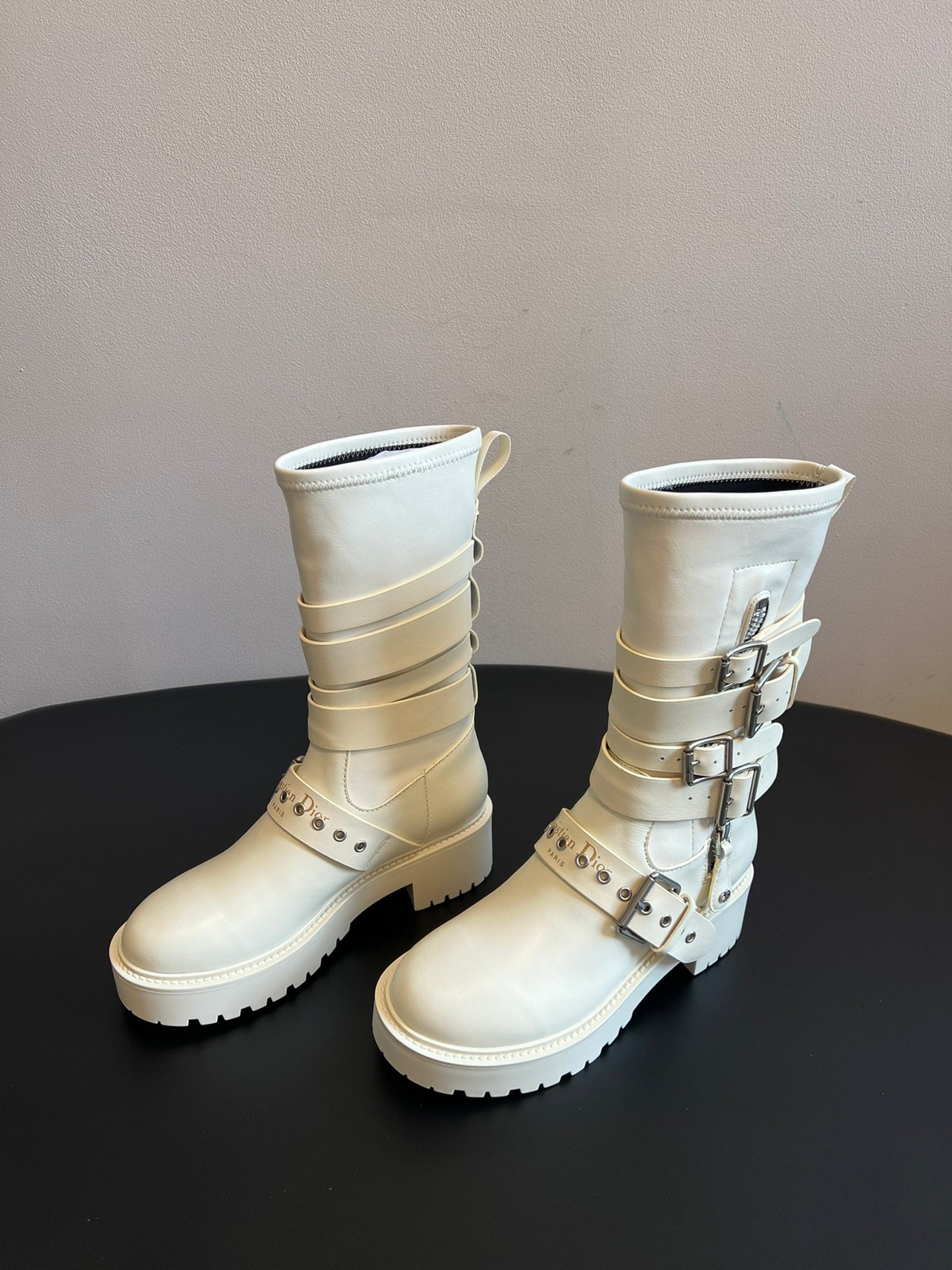 Dior 2025 Short Boot White Cowhide 501246
