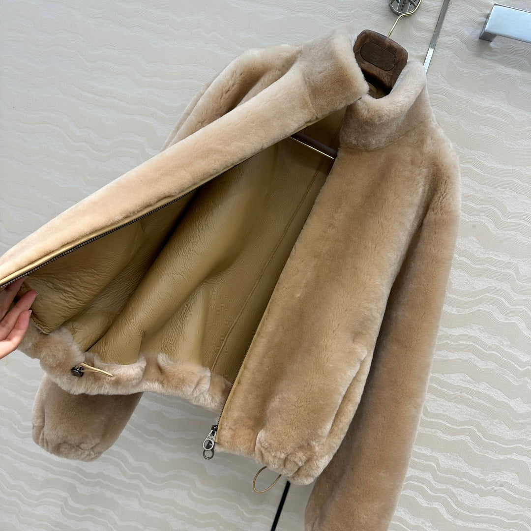 LP 25 Bomber Jacket  Pine Nuts Shearling Leather 314257