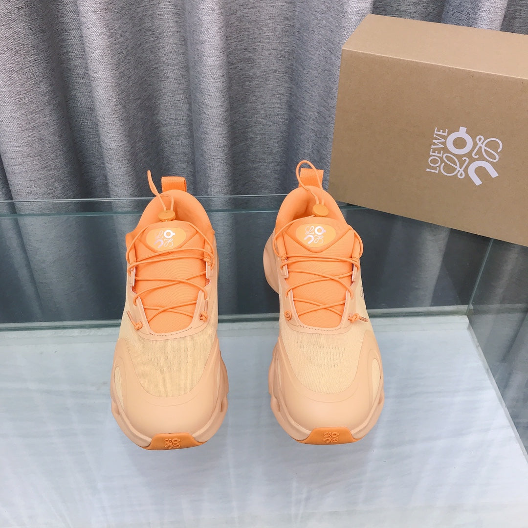 Loewe 2025 x On Cloud Solo Running Sneakers Orange Nylon Calfskin 553512