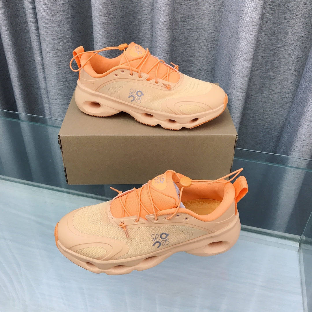 Loewe 2025 x On Cloud Solo Running Sneakers Orange Nylon Calfskin 553512