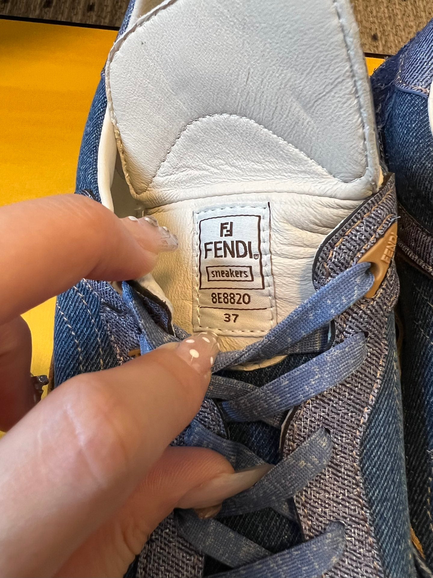 Fendi 2025 Wave Pulse Sneaker Blue Denim Fabric 561227