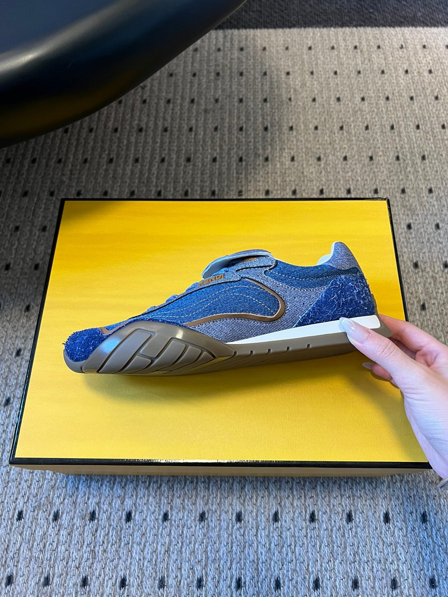 Fendi 2025 Wave Pulse Sneaker Blue Denim Fabric 561227