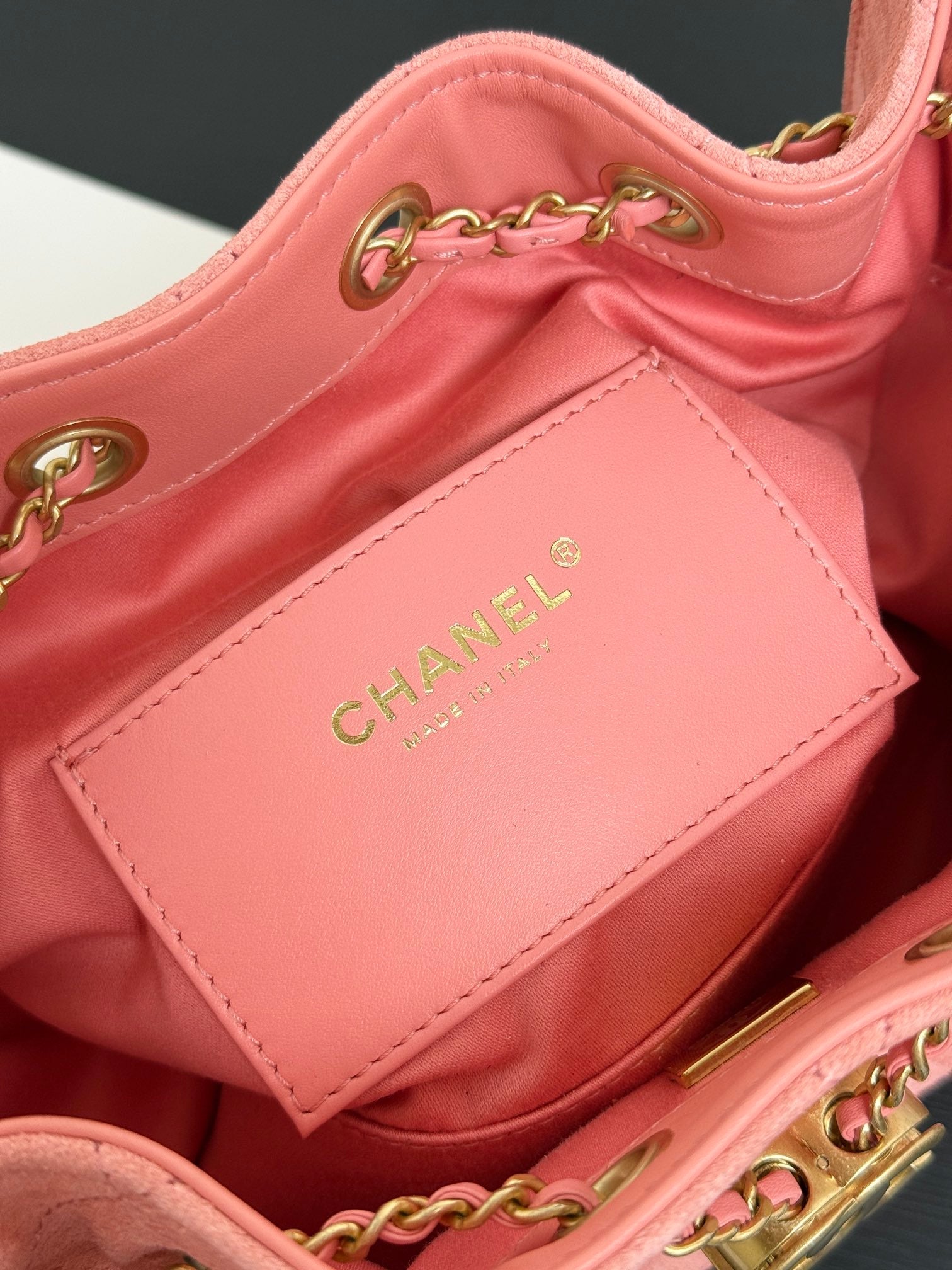 Chanel 2026 Hobo Bag 22cm Pink Suede