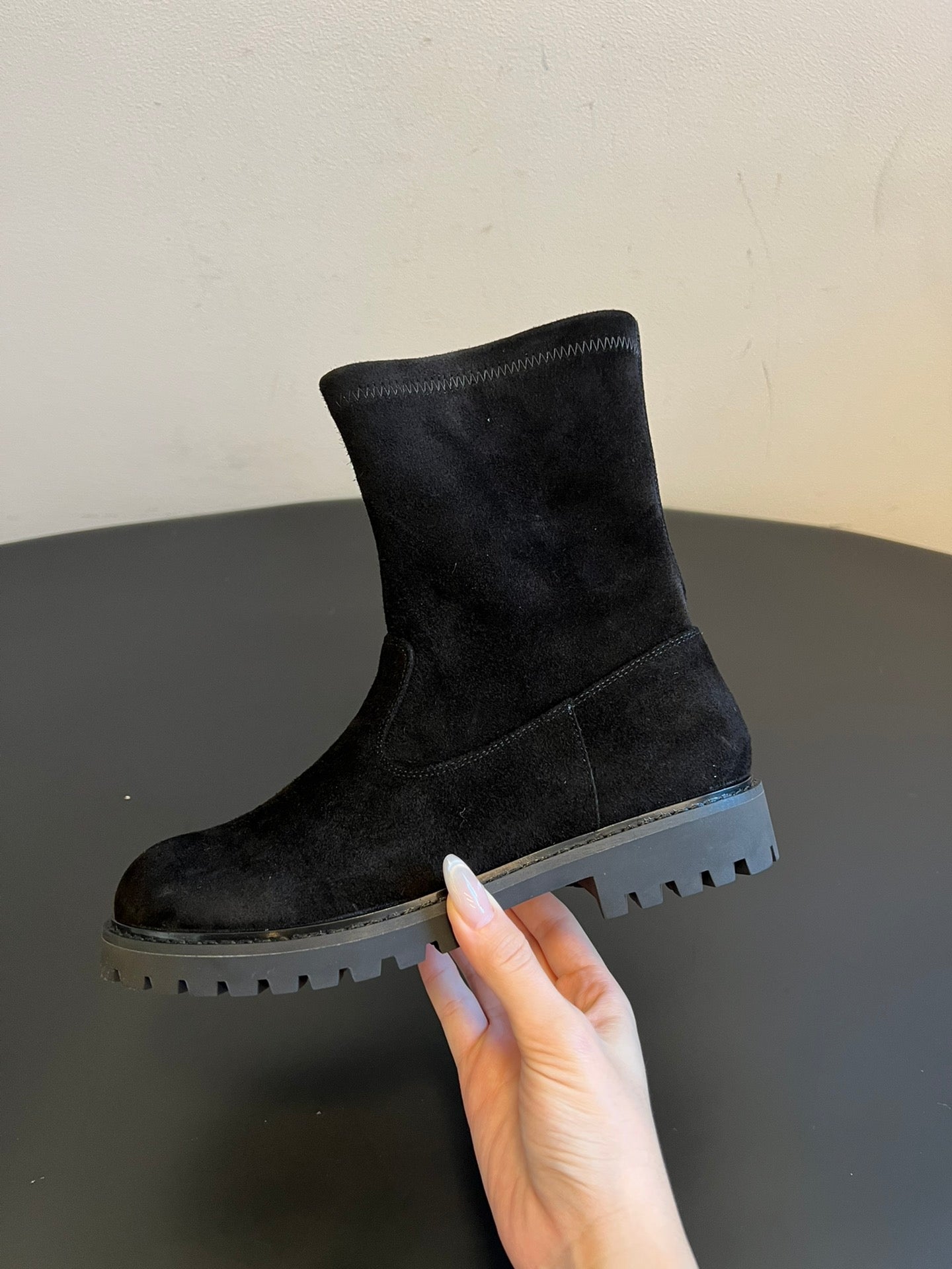 The Row 2025 Boot Black Suede 561644