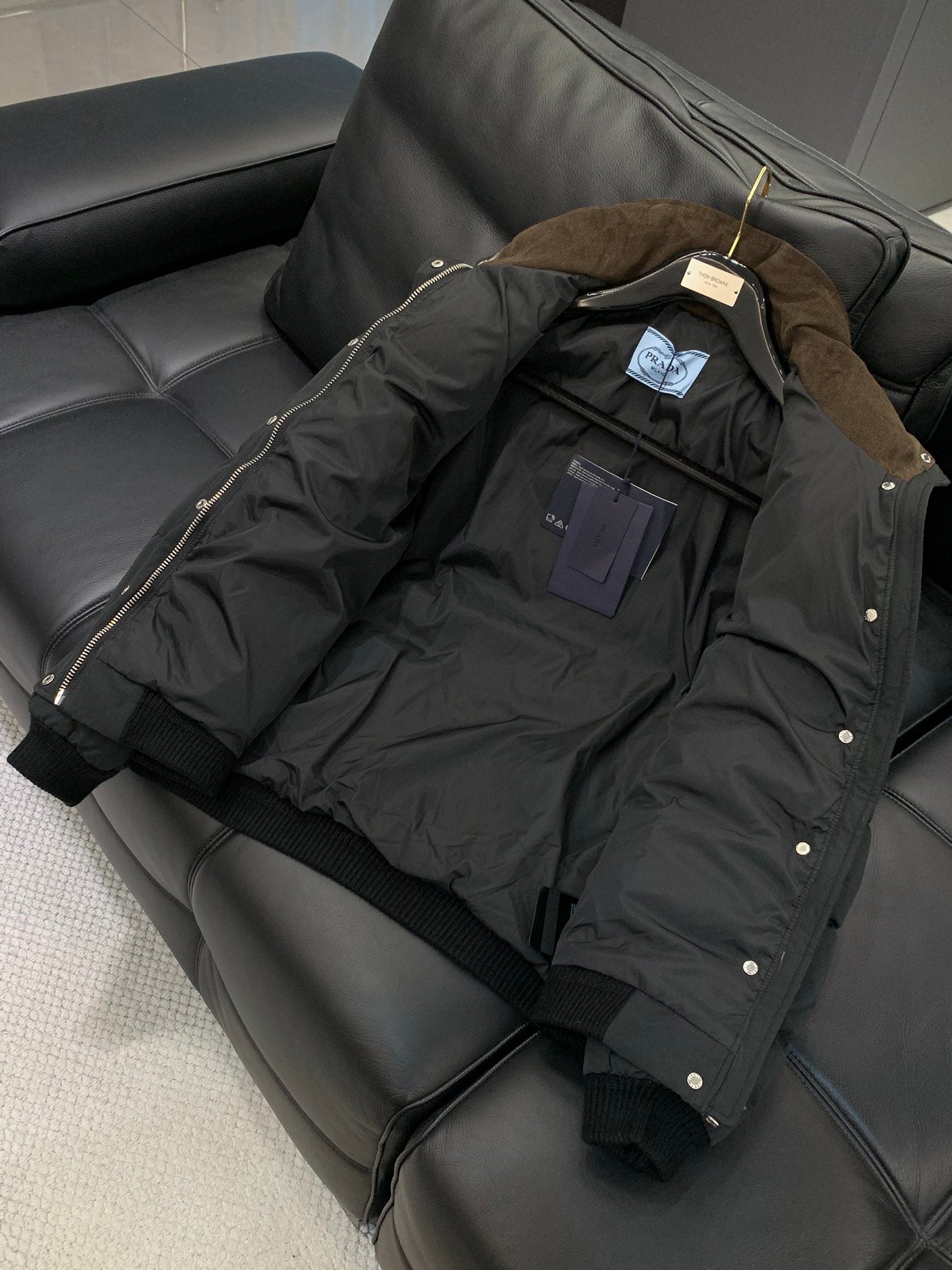 Prada 2025 Jacket Black Brown Down Polyester