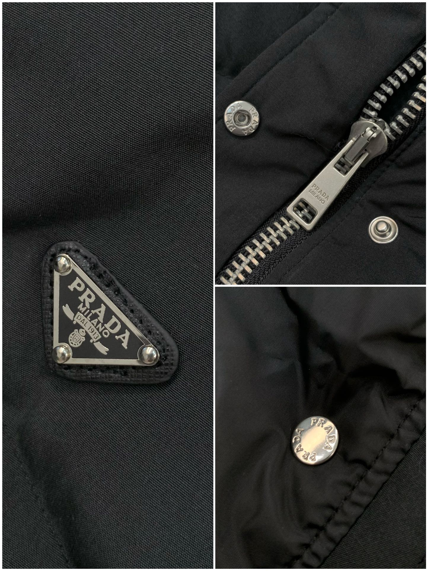 Prada 2025 Jacket Black Brown Down Polyester