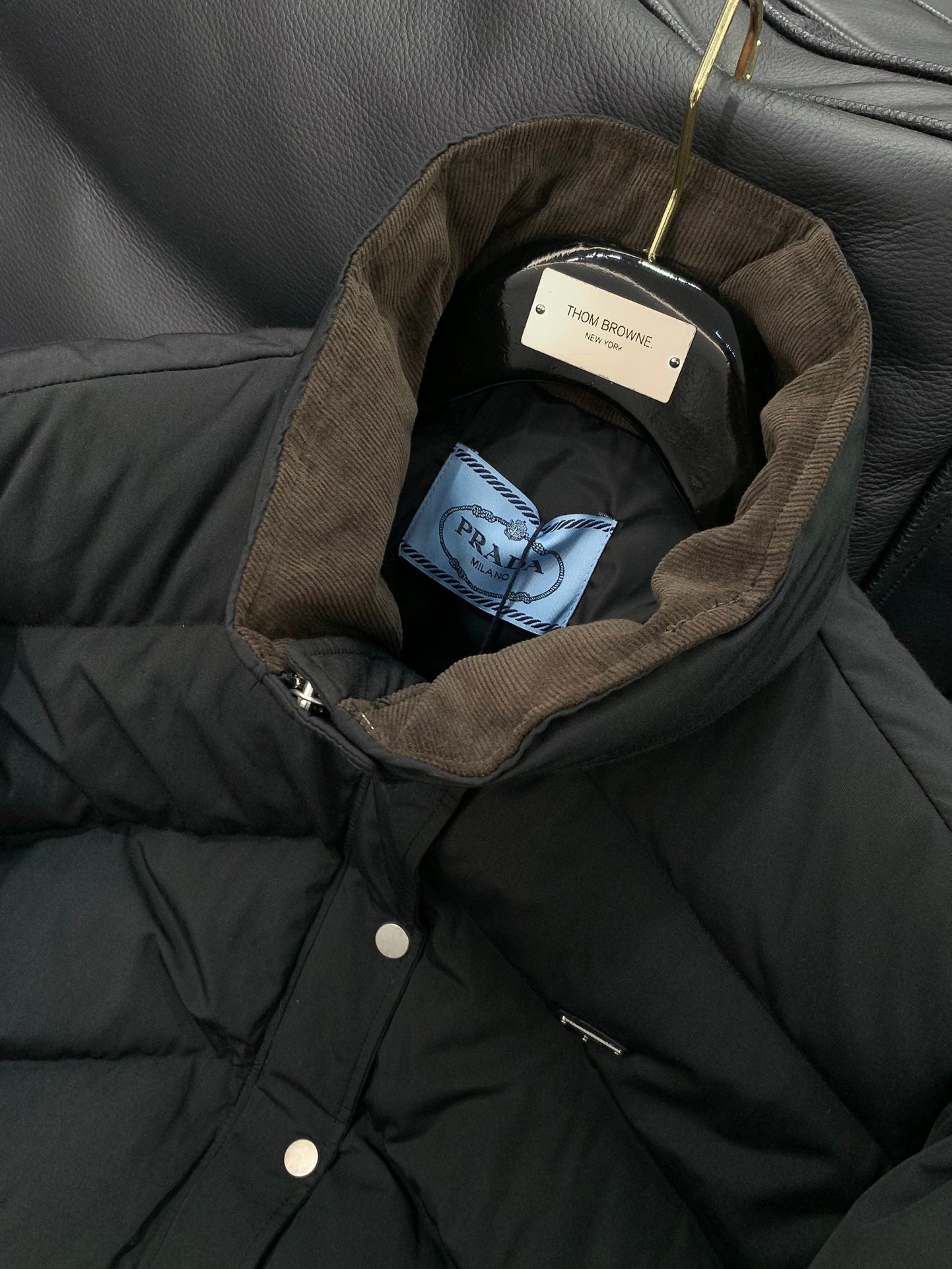 Prada 2025 Jacket Black Brown Down Polyester