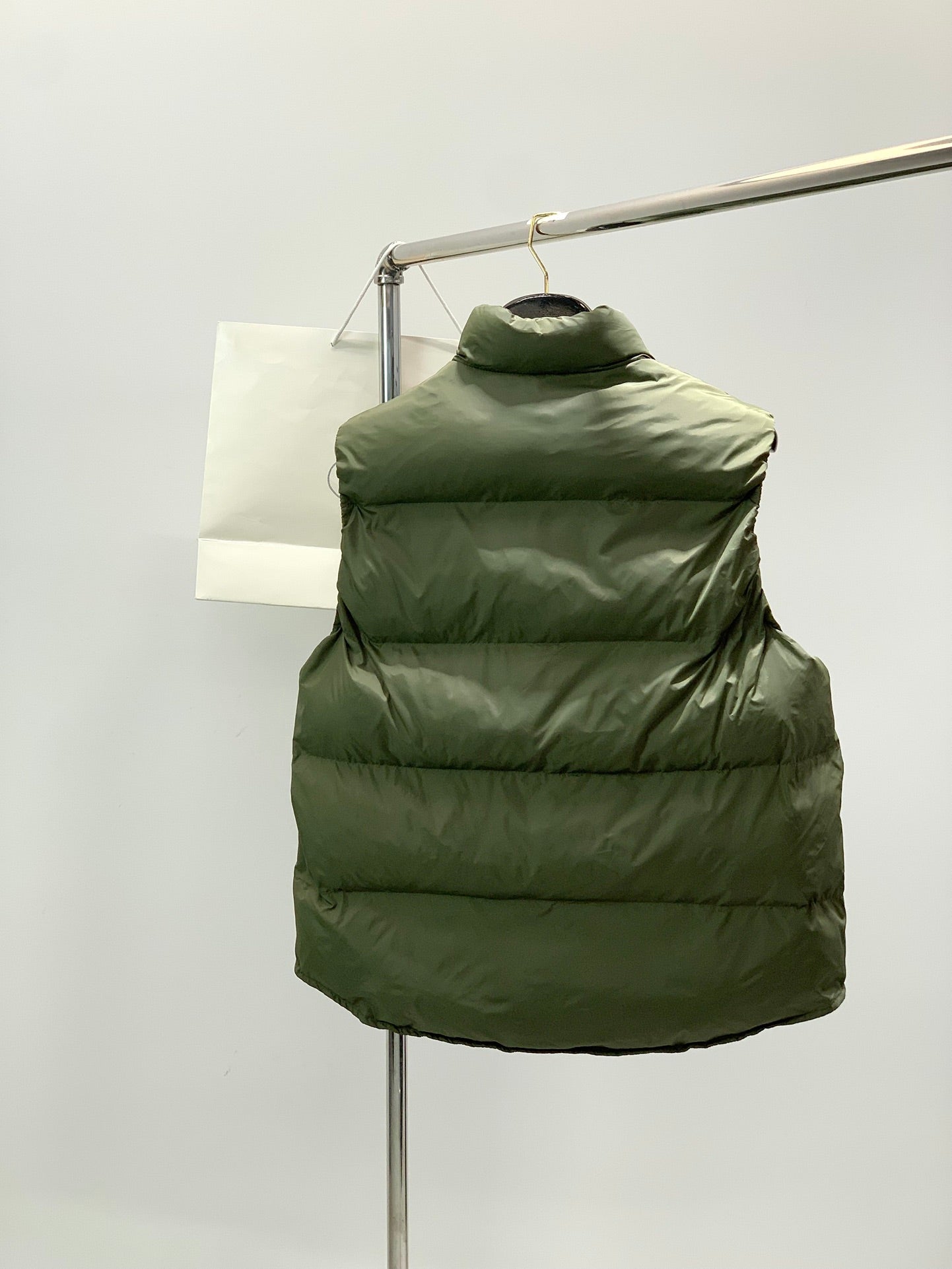 Prada 2025 Prada Re-Nylon Puffer Vest Green Down