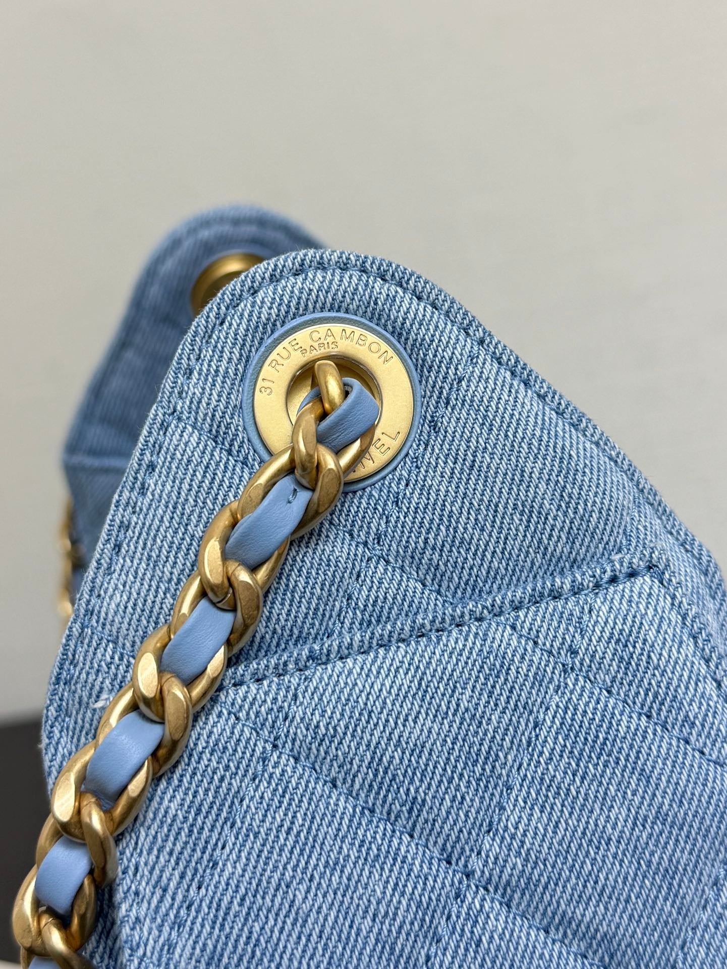 Chanel 25 Hobo Bag 22cm Blue Denim