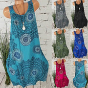 Robe à imprimé géométrique vintage