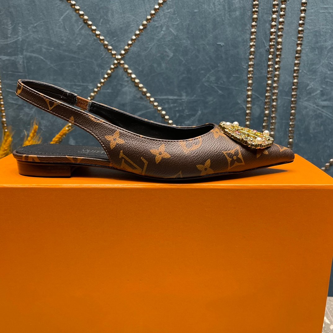 LV MET SLINGBACK BALLERINA MONOGRAM