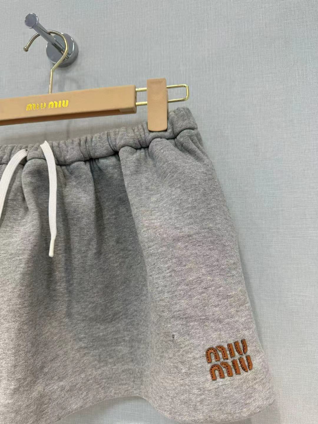 Miu Short Grey Cotton