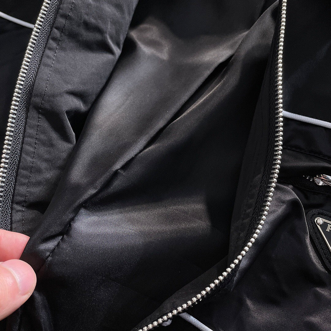 Prada Black/White Jacket  with Re-Nylon
