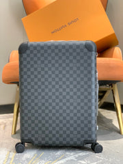 Louis Vuitton Horizon 55 Suicase Gray Black Leather