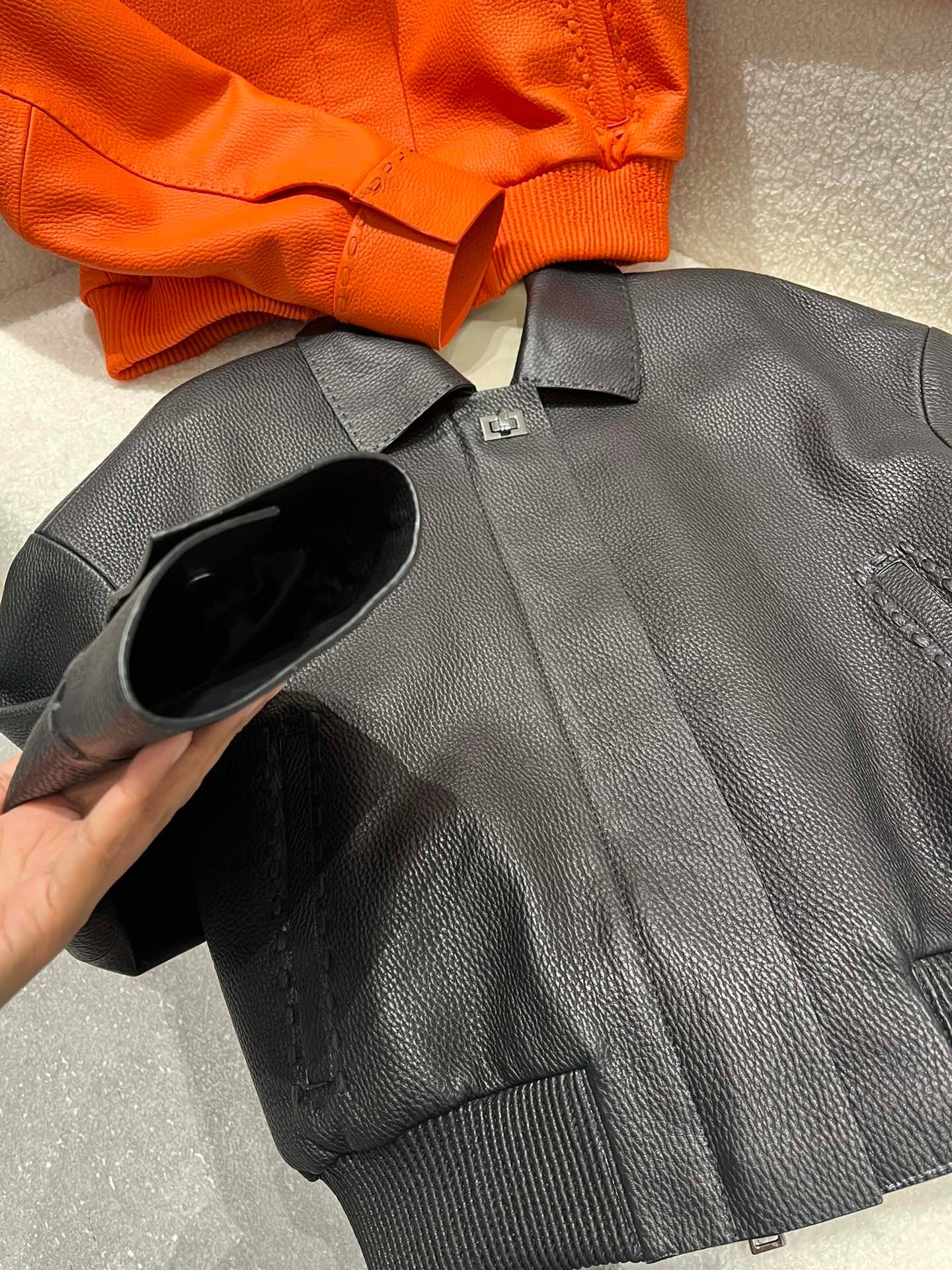 Fendi 25 Leather Jacket Black 0020