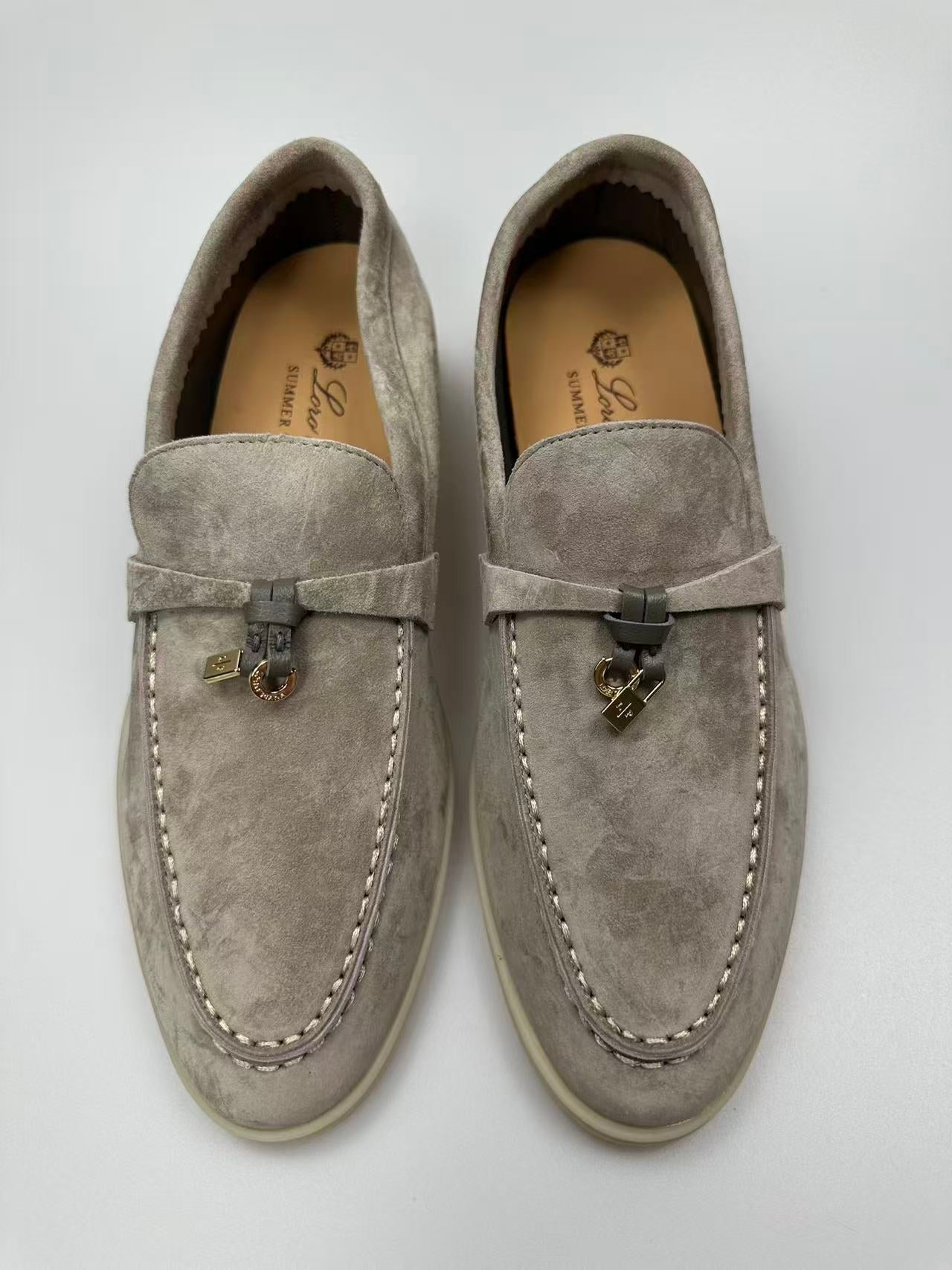 LP Summer Charms Walk Loafers Grey Beige Suede  994498