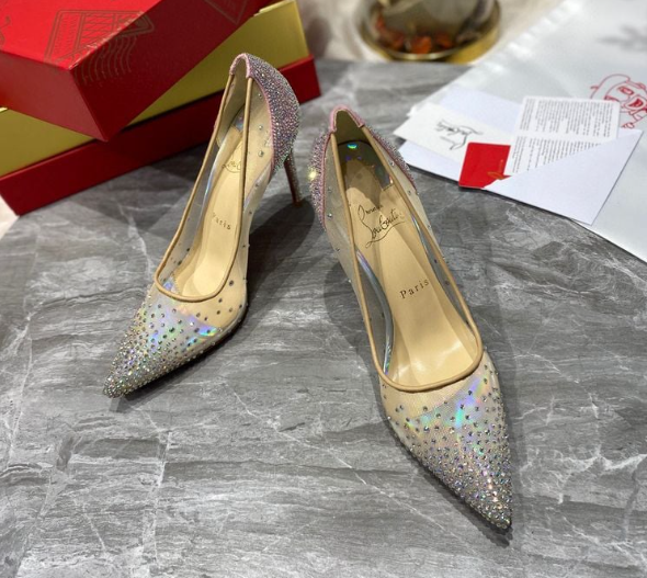 CL Follies Strass Pumps 100mm Glitter Multicolor