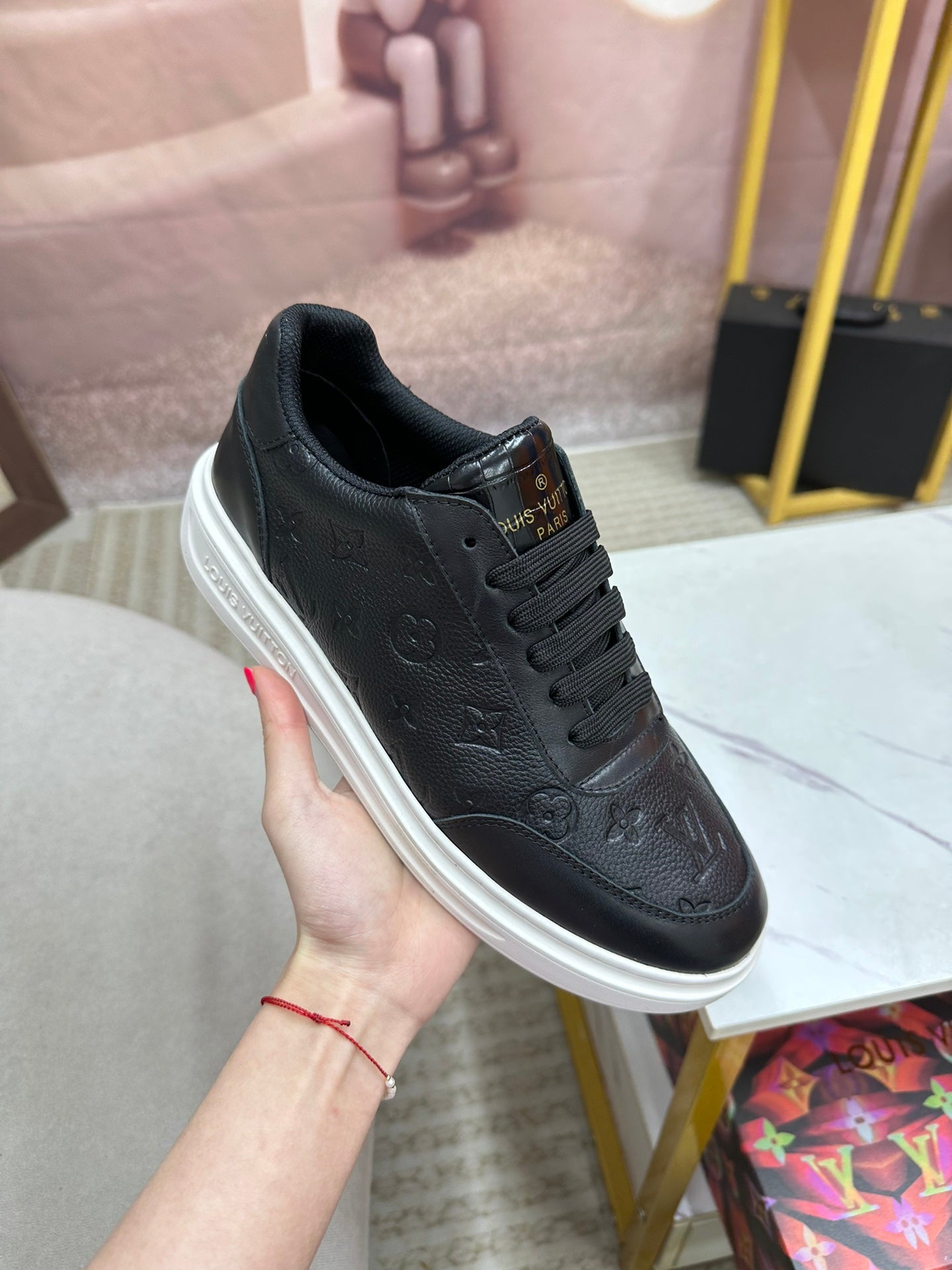 LV MENS MATCH UP SNEAKER MONOGRAM BLACK