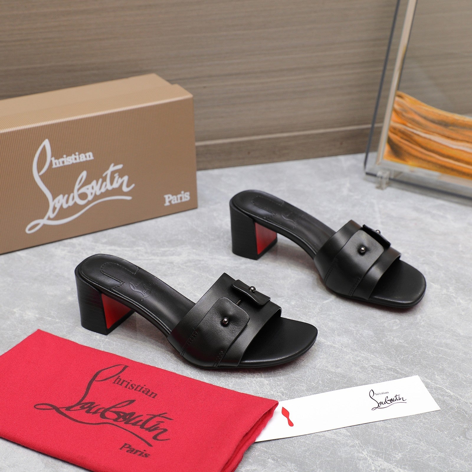 CL Mid Heel Mules Sheepskin 251553