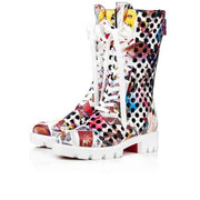 CL Tall Boot Pavletatana Multi/lin Black Calf