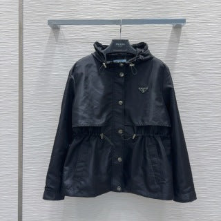 Prada 2025 jacket Black and Red Burgundy Polyester