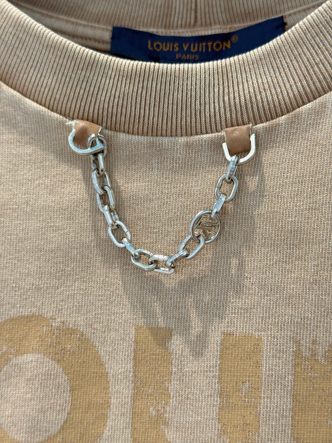 LV Slit T- shirt Brown Grey Cotton