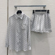 CD 25 Monogram Suit White mix Gray Polyester