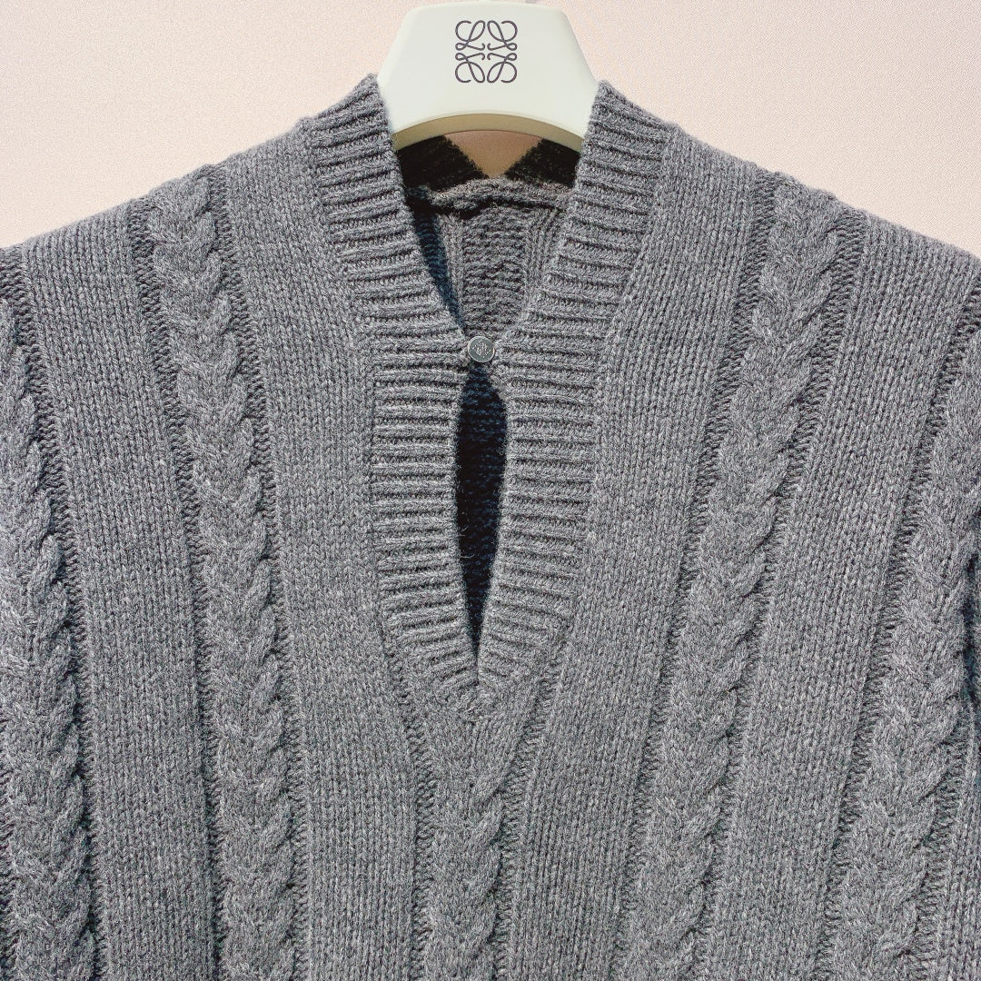 Loewe 2025 Sweater Gray and Brown Wool 315946